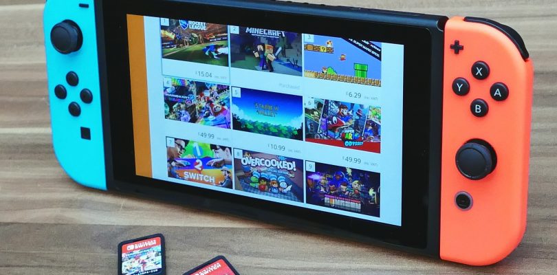 Nintendo Switch with games